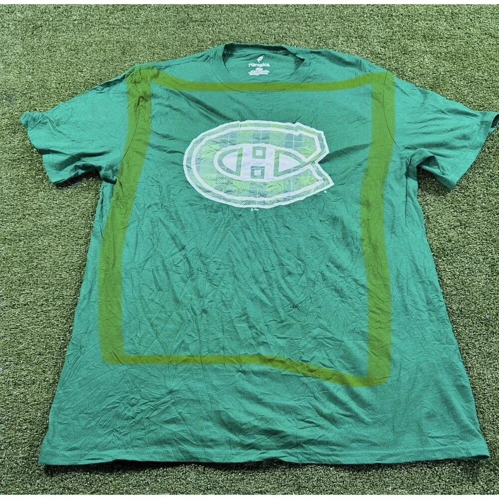 Fanatics T-Shirt Men's L Green Montreal Canadians NWOT